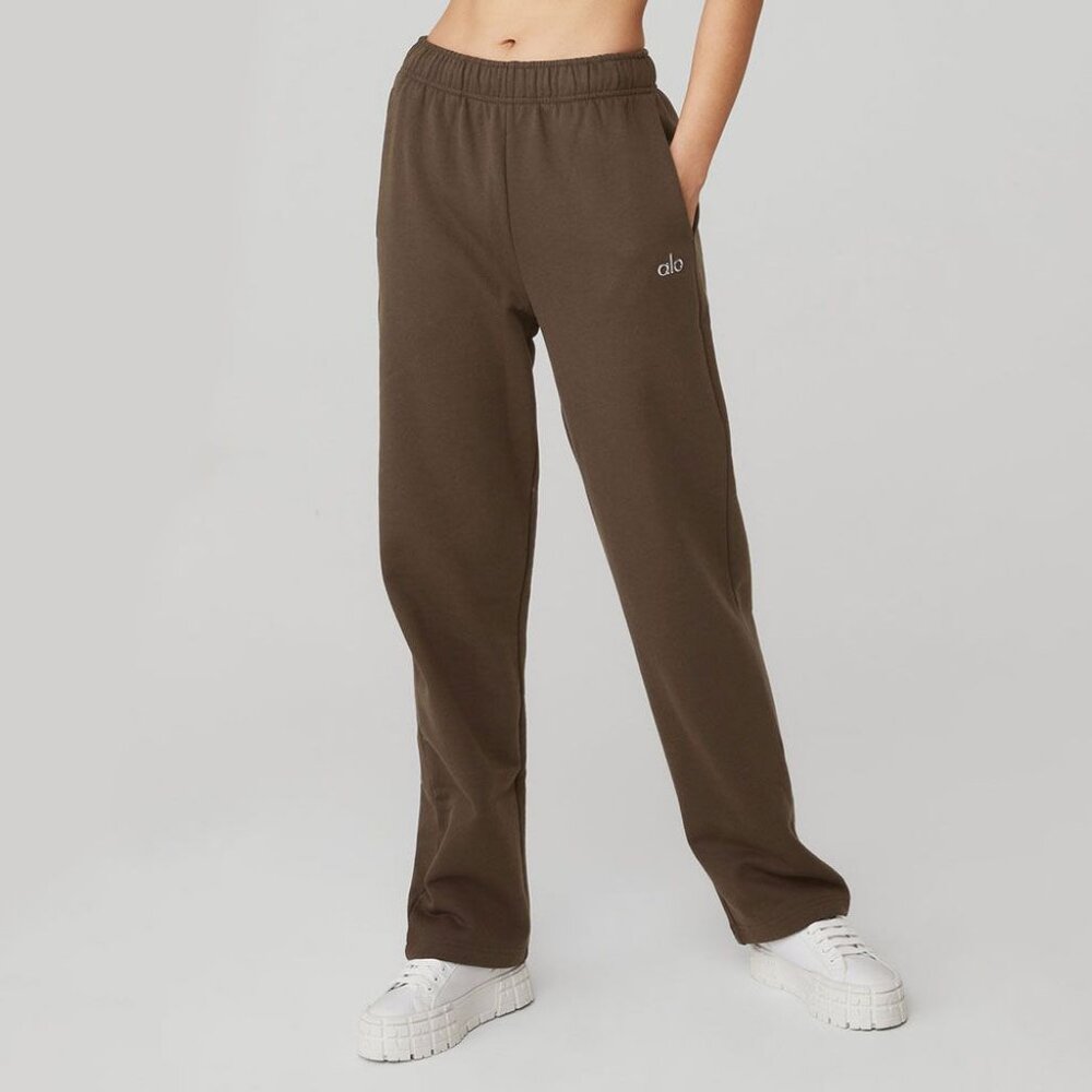 ALO Yoga Brown Straight Leg Pants